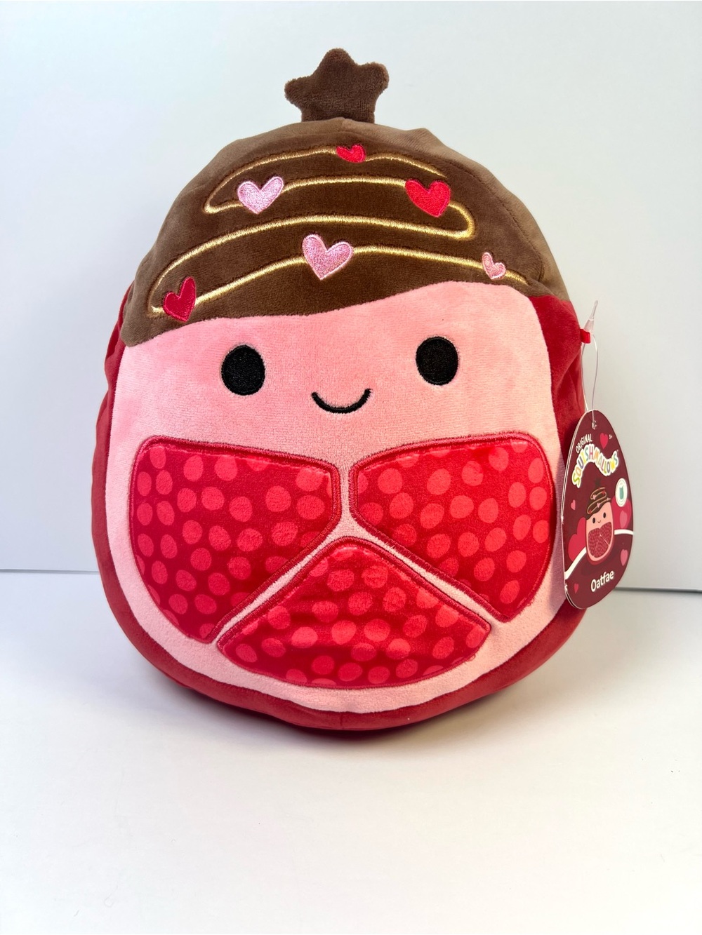 Squishmallows Oatfae (Chocolate Dipped) the Pomegranate 10” NWT VDay 2025 Squad